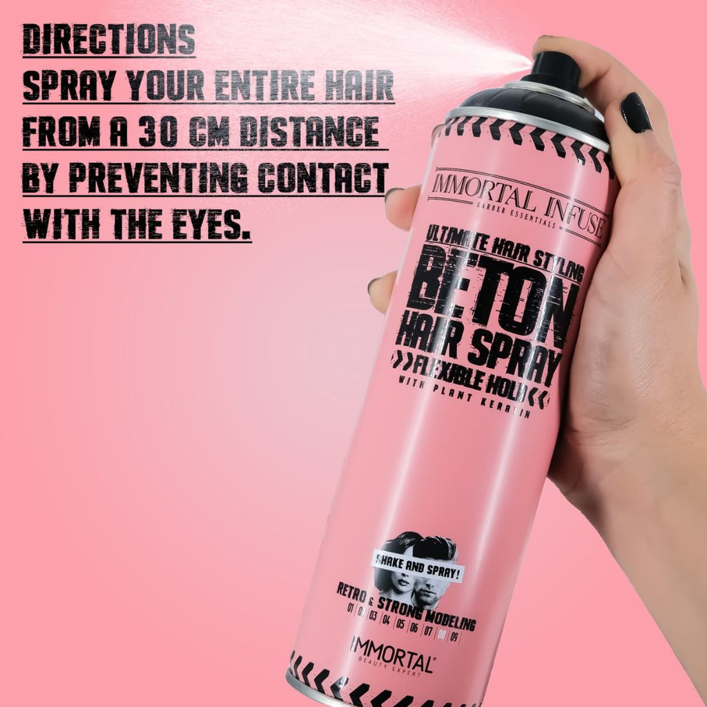 Immortal Infuse Beton Hair Spray Flexible Hold 500ml