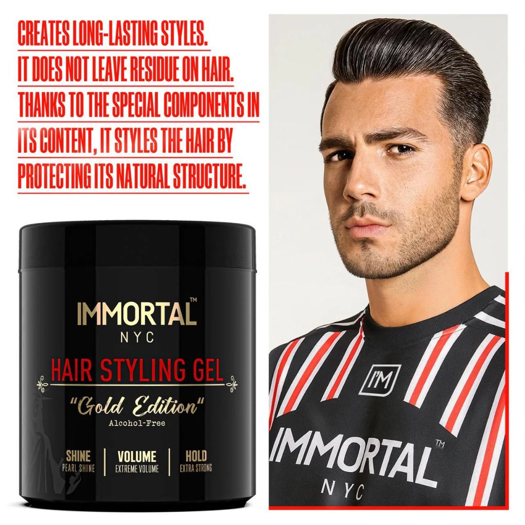 Immortal NYC Hair Styling Gel Gold Edition 500ml