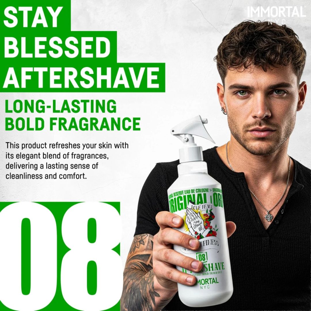 Immortal NYC Stay Blessed 08 Barber Aftershave Cologne 500ml