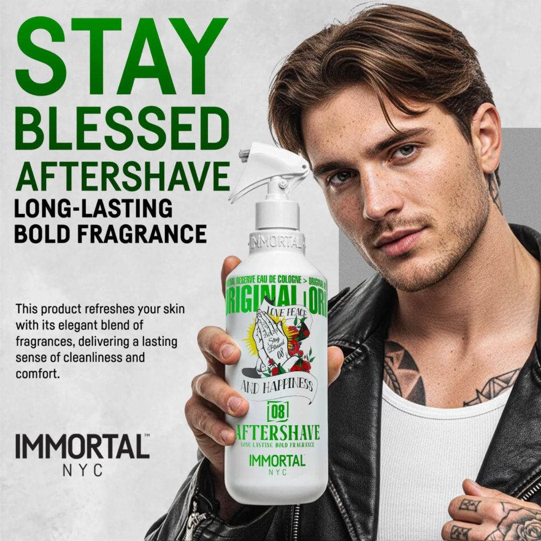 Immortal NYC Stay Blessed 08 Barber Aftershave Cologne 500ml